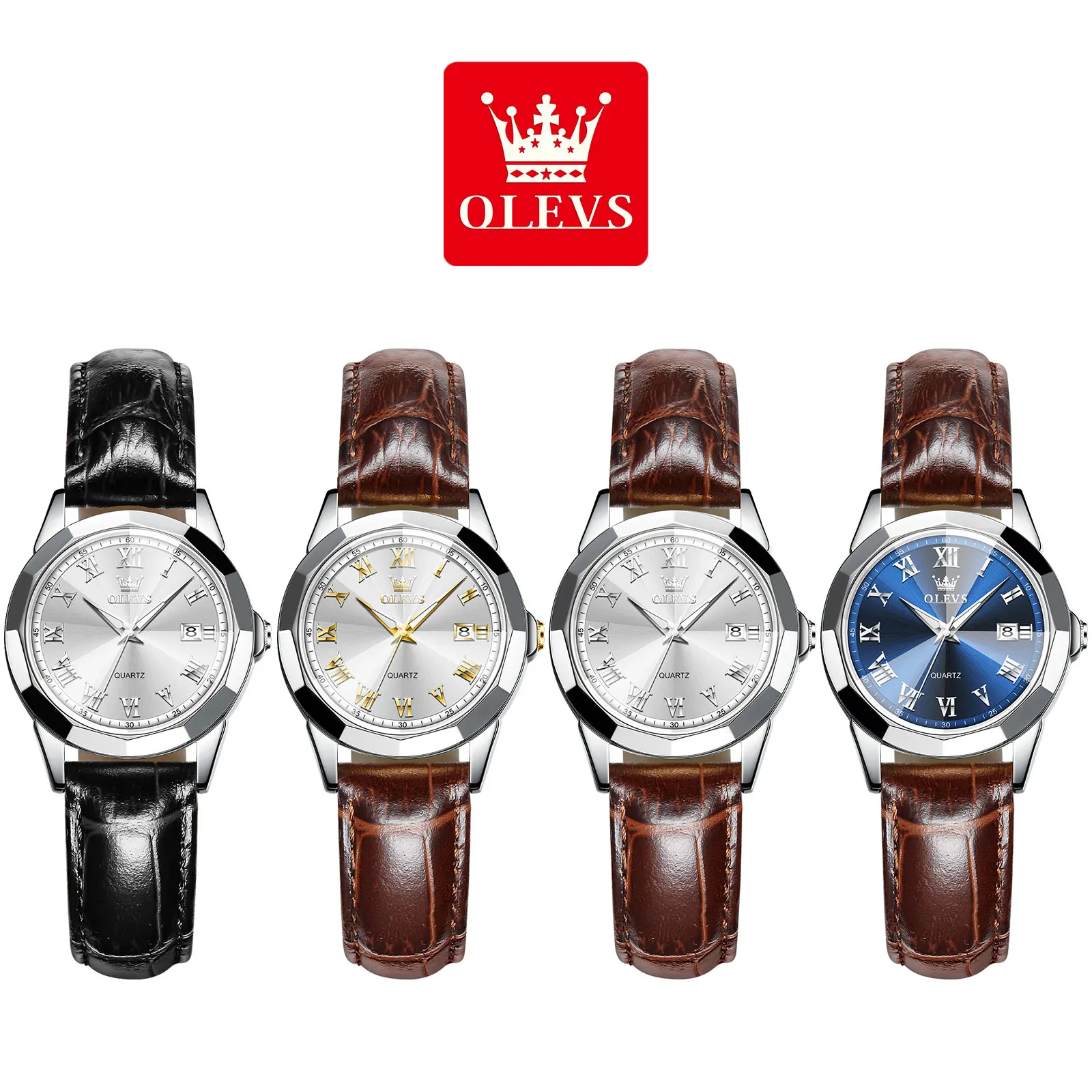 OLEVS New High Quality Women Quartz Watch Original Leather Strap Waterproof Women Wrist Watches Casual Fashion Watch for Women