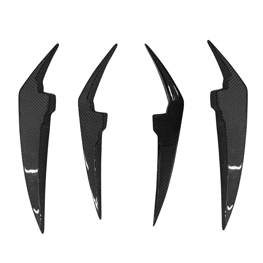 لسيارات BMW 3 Series G20 G28 2023 + ألياف الكربون المصد الأمامي للسيارة سكين الرياح الفاصل سبويلر Canard سكين الهواء طقم الجسم المحيطي #2