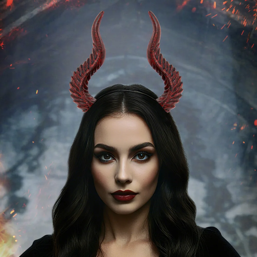 Halloween Holiday Dress Up Devil Horn Headband DIY Assembly Cos Hair Accessories Props Can Change Shape