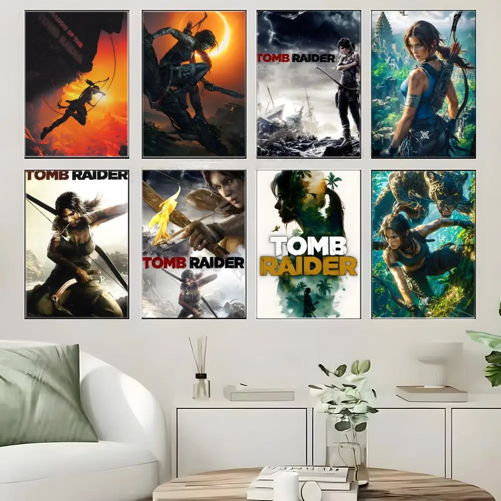 Game S-Shadow of the Tomb Raider Poster  Self-adhesive Art Waterproof Paper Sticker Coffee House Bar Room Wall Decor