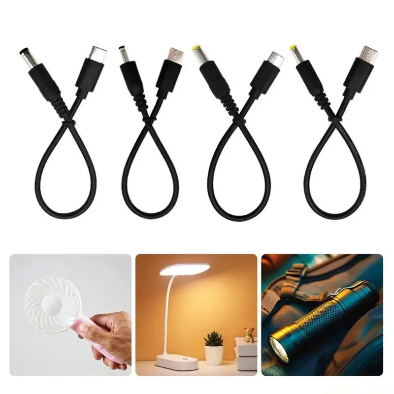 M5TD Multi Interfaces Charging Cable DC5V to USB C Cord for Tablet Speaker 36W Power Delivery No Voltages Conversion