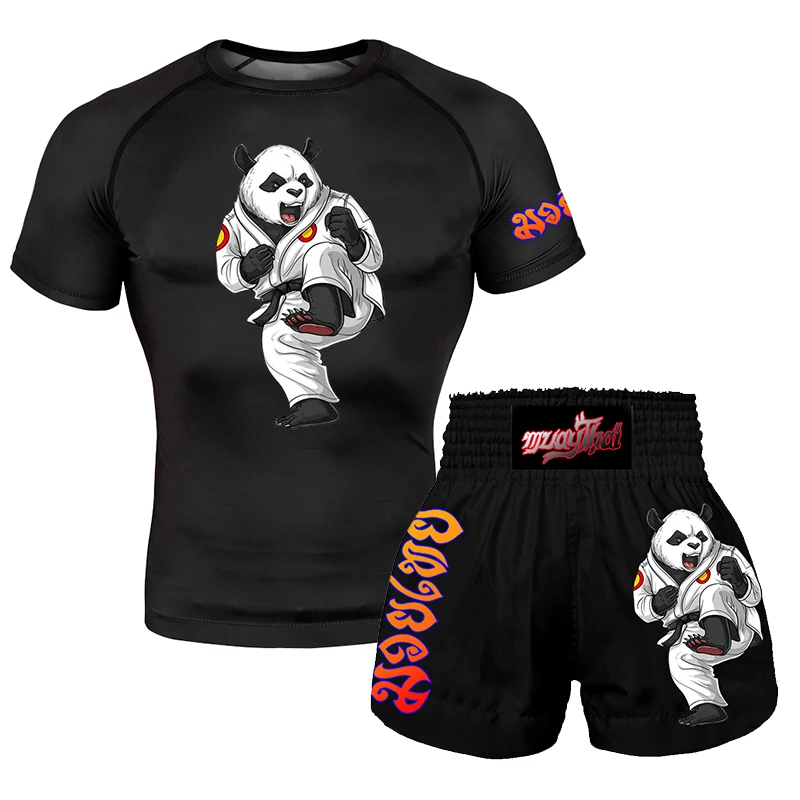 Muay Thai shorts Boxing training Sanda shorts Jiu Jitsu Combat Fitness T-shirt sports clothes Boys girls children shorts