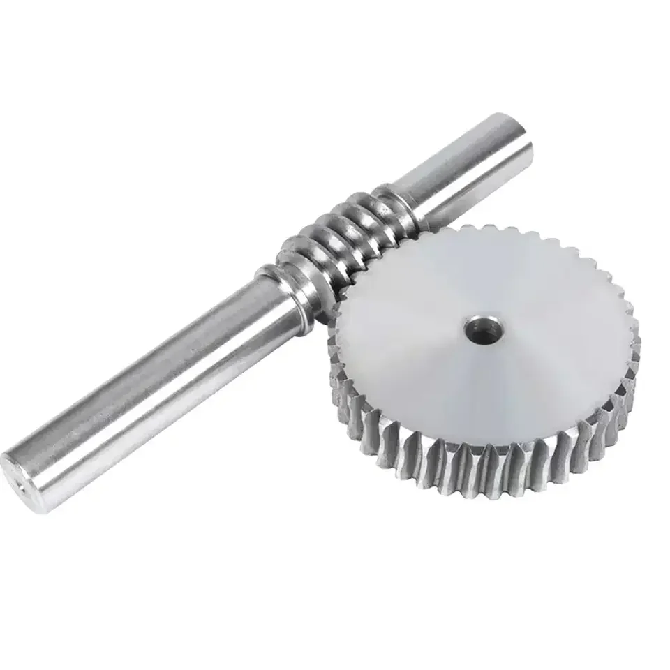 1.5M Self Locking Turbine Worm Gear Transmission Reducer Accessories Steel Single-Head Worm Shaft 20/25/30/35/40 Worm Wheel