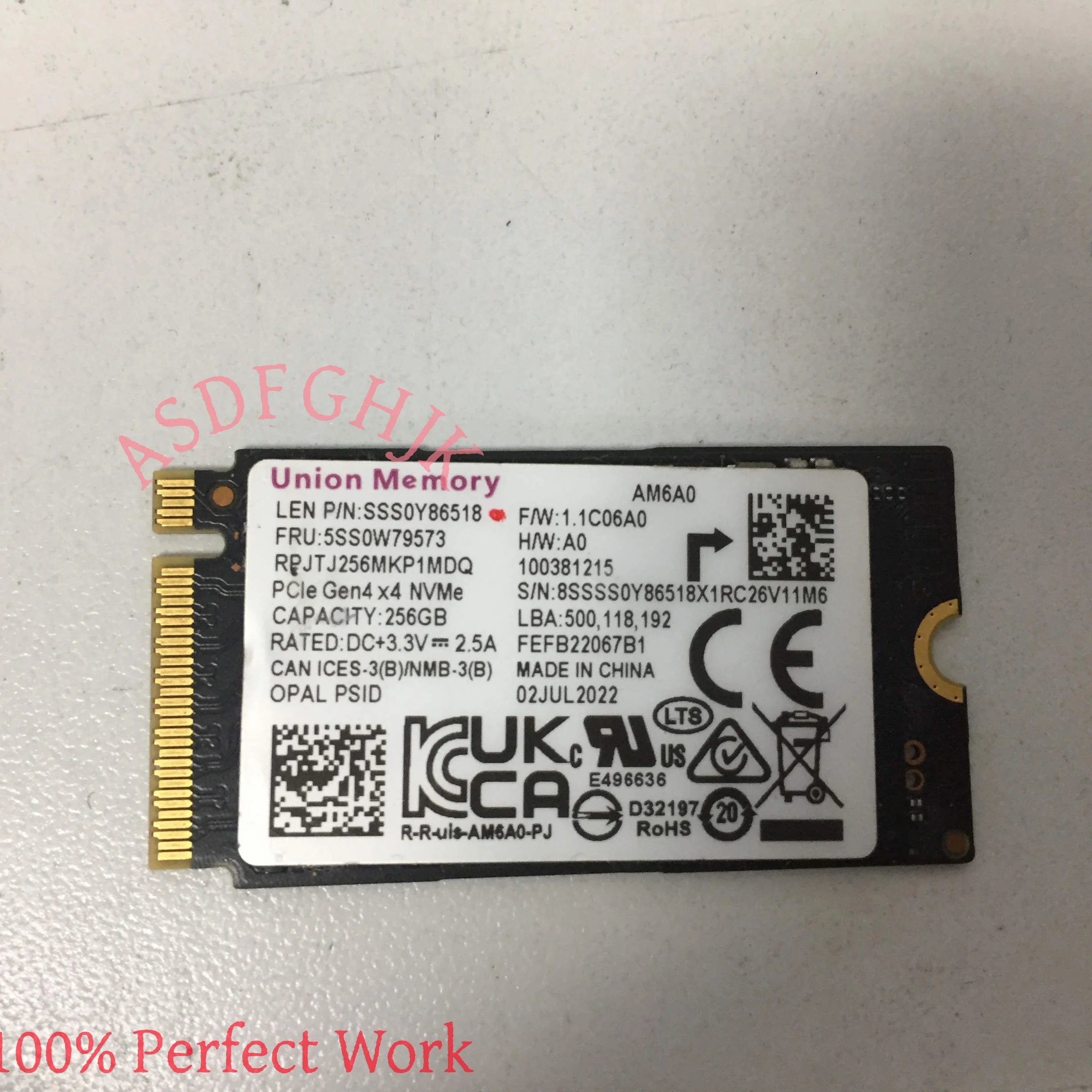 For Lenovo ThinkPad L14 Gen 4 L15 Solid State Drive SSD 5SS0W79573, 100% Tested Fast , Freeing Shipping