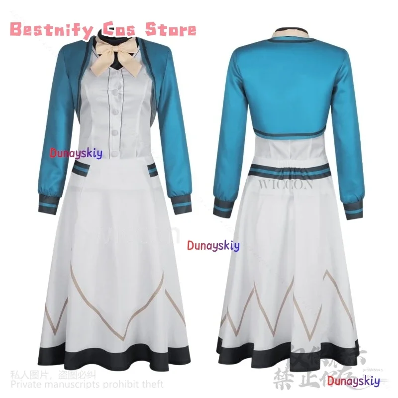 CosplaySilent الساحرة تأثيري مونيكا Evaret أنيمي زي مدرسي فستان النمط البريطاني لوليتا التنانير الطويلة السحرية أناقة الهالوين