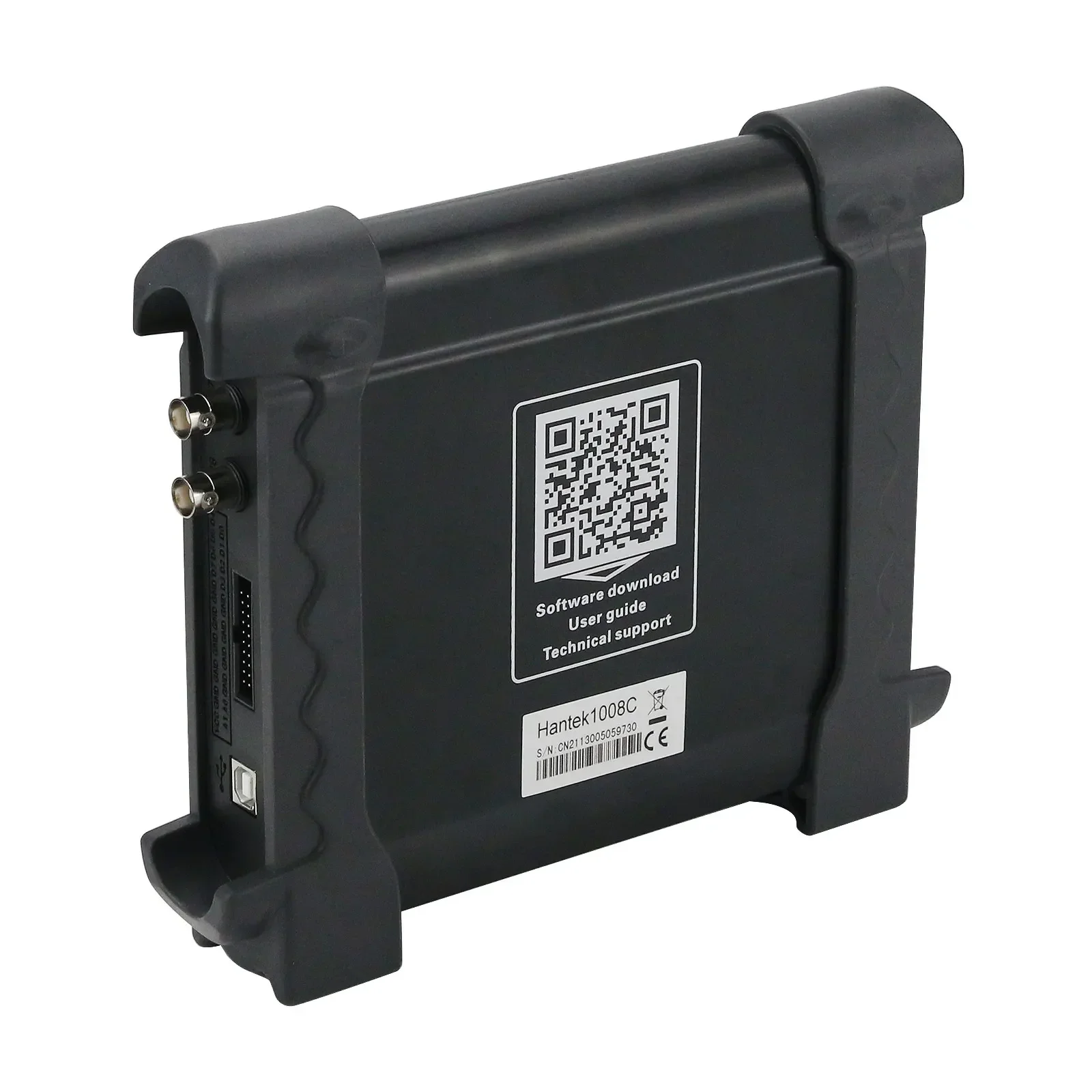 Oscilloscopio Hantek a 8 canali 2025 1008C + morsetto di corrente CA/CC CC-650 + 2 attenuatori per oscilloscopio HT-201