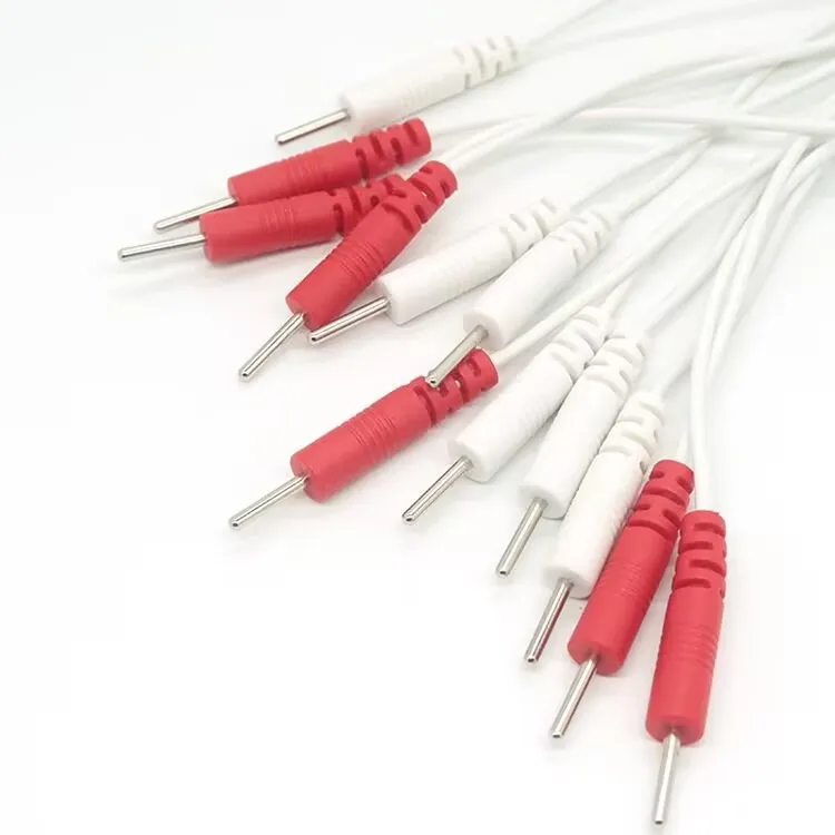 TPU PVC 2.5mm Connect Cables Audio Head Electrode Pin Cable Six Meridian Instrument Physiotherapy Line Electric Pulse Line
