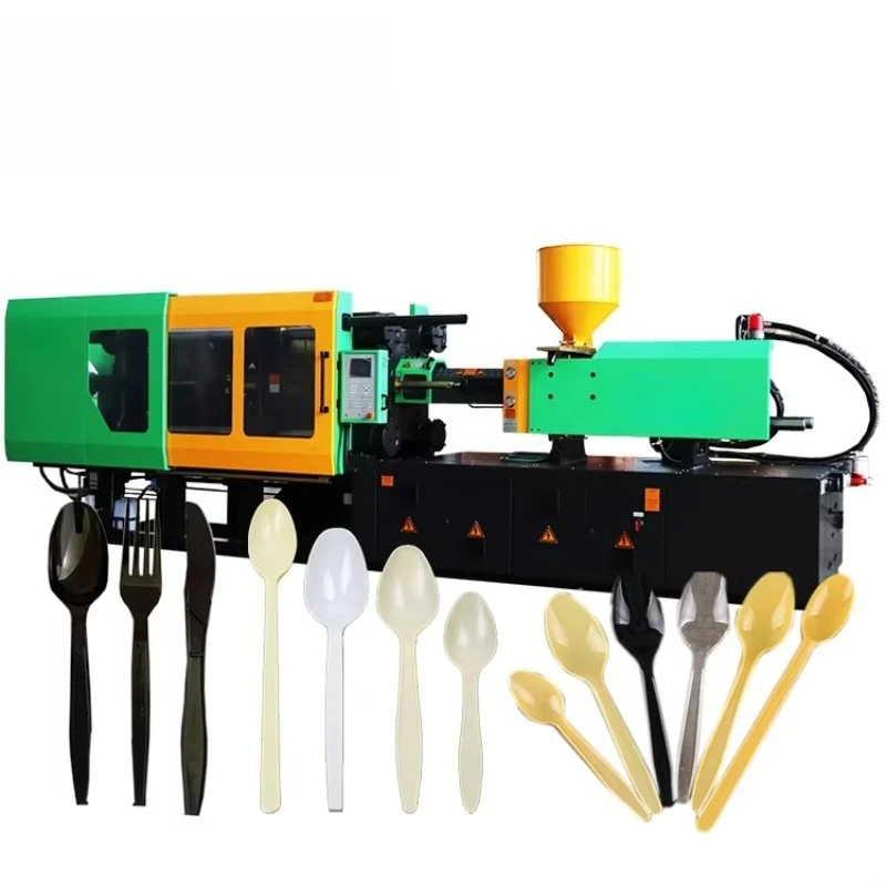 Disposable One Time Use PP PS Plastic Honey Ice Cream Spoon Fork Knife Making Injection Molding Machine Custom