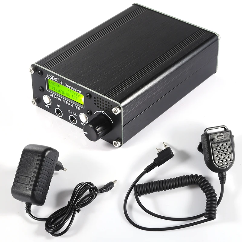 USDR uSDX 플러스 V2 10, 15, 17, 20, 30, 40, 60, 80m, 8 밴드 SDR 모든 모드 HF SSB QRP 트랜시버, 4000mAh 배터리