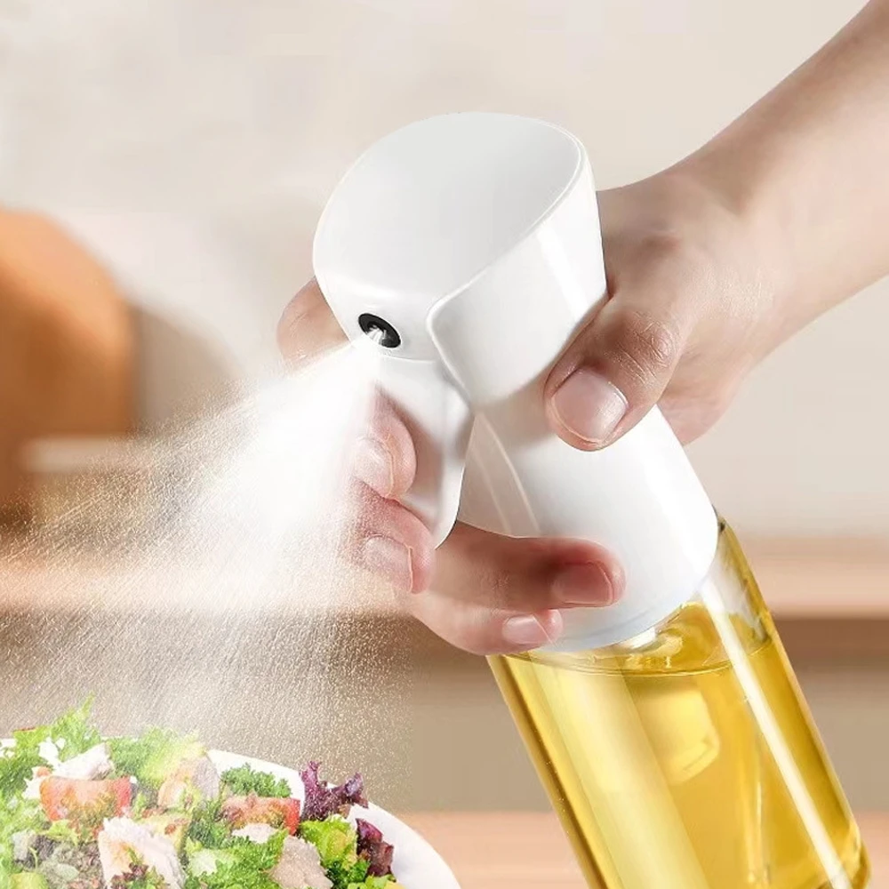 200/300ml Clear Spray Bottle with High Pressure Spray Nozzle Kitchen Cooking Oil Portable Capacity Refillable Dispenser Containe