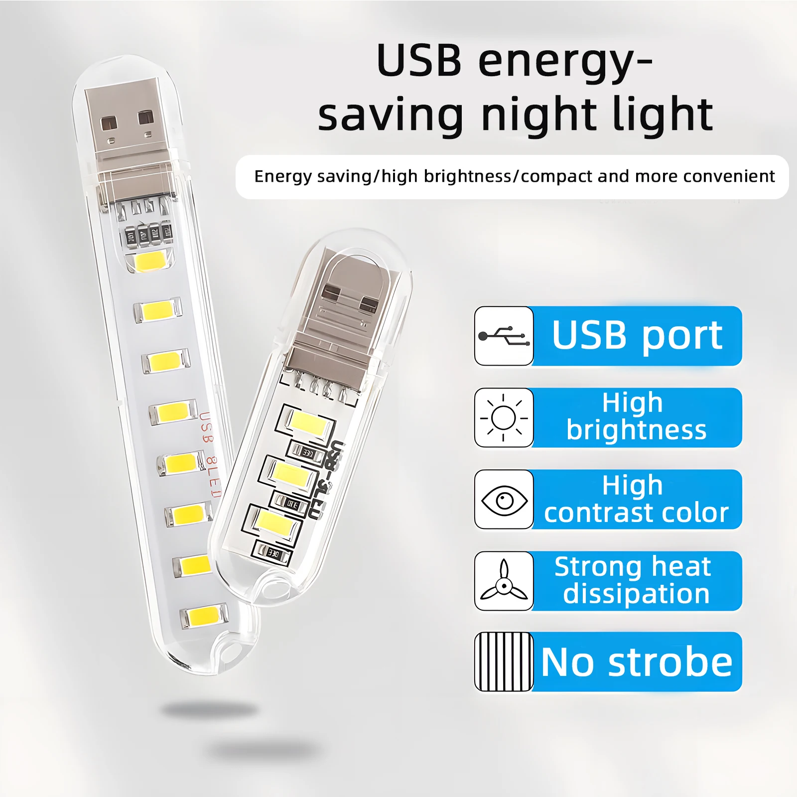 Mini USB Book Lights LED Portable USB Lamps DC 5V Ultra Bright Reading Lamp for Power Bank Camping PC Laptops USB Night Lights