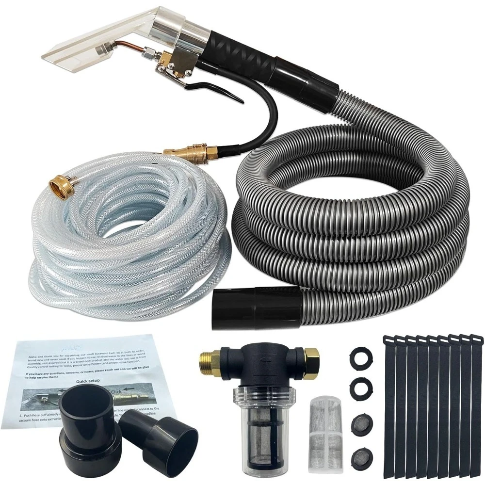 

Shop Vac Extractor Kit 50 Feet Water Line Vacuum Hose with Wand for Carpet Cleaning Upholstery Auto Detailing