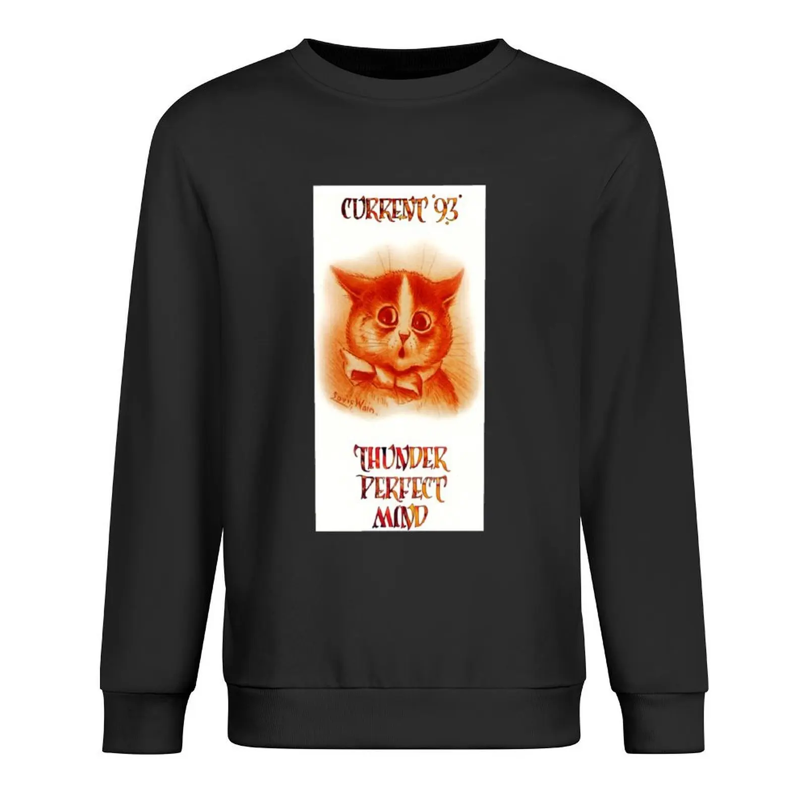 

Current 93 Thunder Perfect Mind Louis Wain Cat Psychedelic Neofolk T-Shirt Pullover korean clothes fashion men new sweatshirts