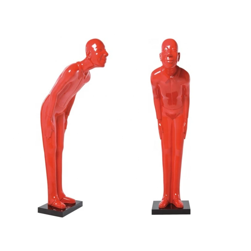

resin guest welcome figure man retail store restaurant hotel ornaments