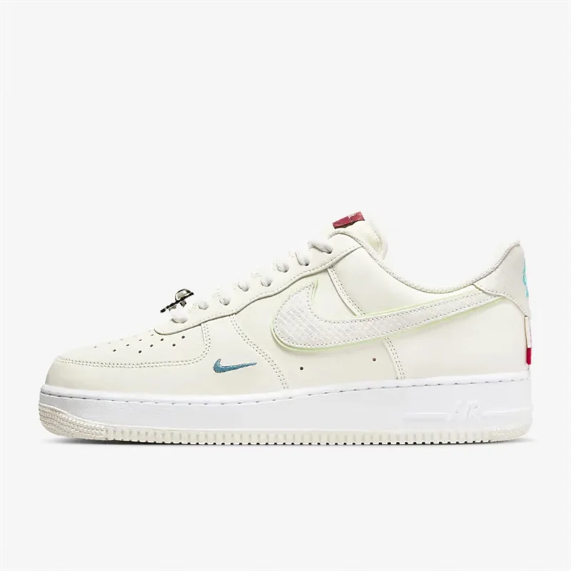 Nike Air Force 1 Low Original Men's and Women's Board Shoes Fashion Hundred Casual Shoes Small Hook Beige