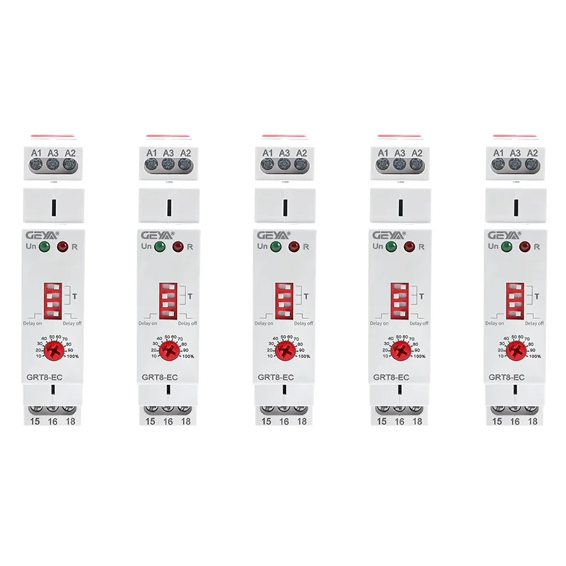

5X GEYA GRT8-EC 10A Двухфункциональное реле таймера включения или выключения Реле задержки AC230V Реле времени-[A04I]