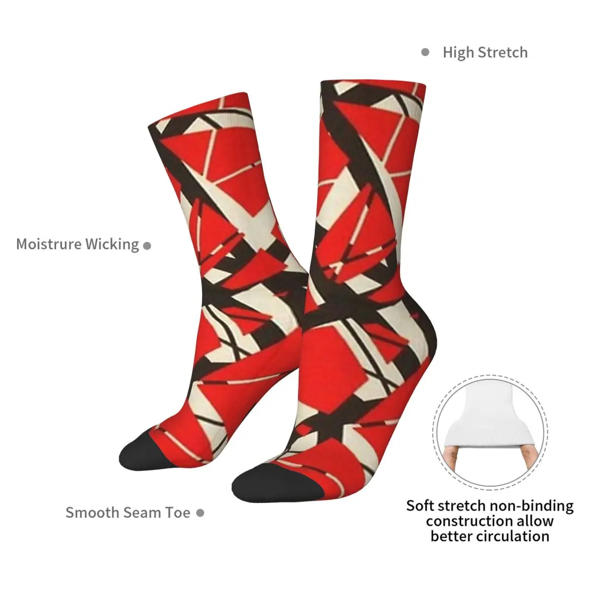 Black Red Beauty Van Halen Unisex Winter Socks Windproof Happy Socks street style Crazy Sock