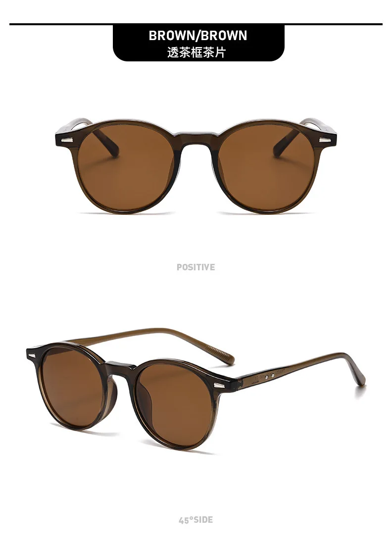 Neue Vintage Runde Sonnenbrille für Damen und Herren Marken-Kreisförmige Sonnenbrillen Ovale Brillen für Männer und Frauen – Detail 7