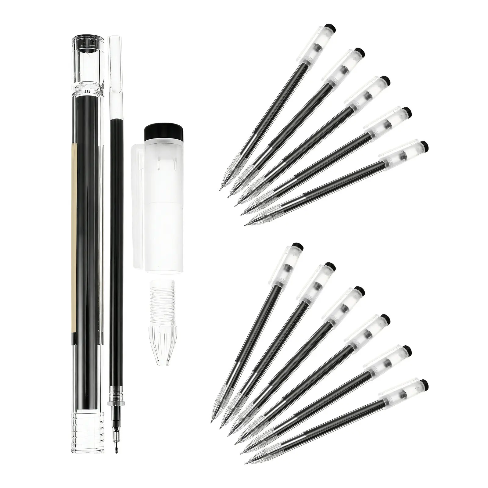 

12Pcs Neutral Pens Full Needle Gel Ink Pen Smooth Writing Signature Pen School Office Student Supplies Neutral Pens