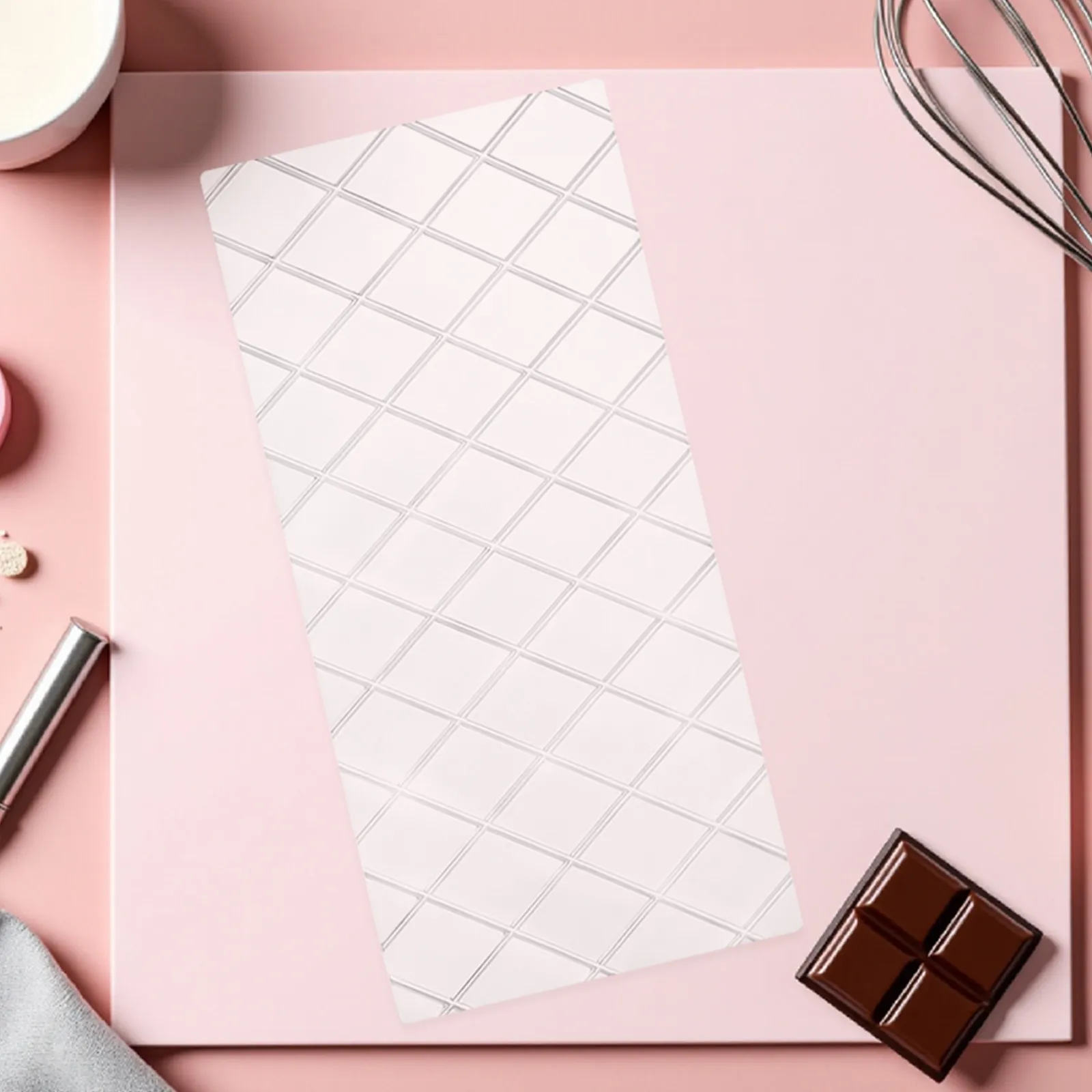 16Pcs Cake Fondant Impression Mold Set Plastic Diamond Quilted Grid Texture Lace Embossing Mat Cake Decoration Supplies Wedding