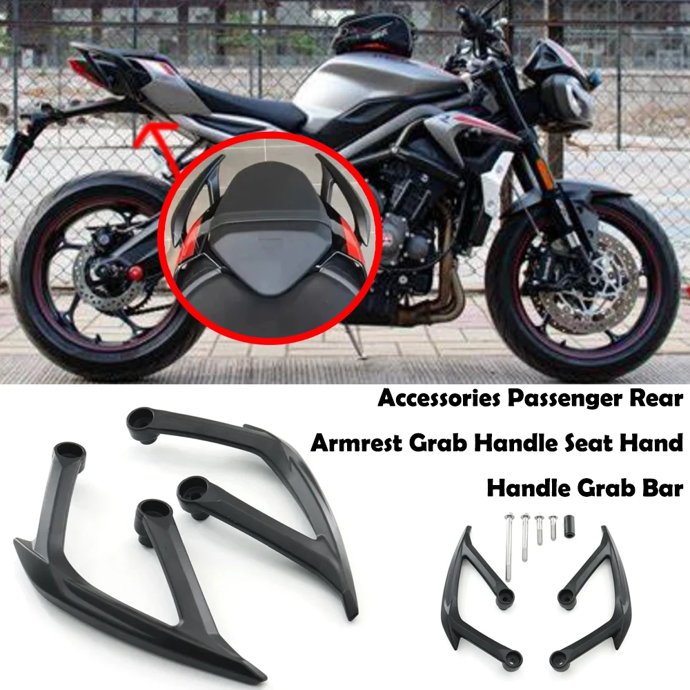 

For Triumph Street Triple 765RS 765R 765S Motorcycle Accessories Passenger Rear Armrest Grab Handle Seat Hand Handle Grab Bar