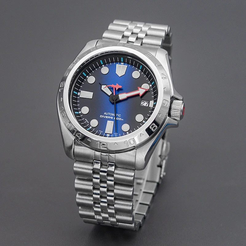 Nieuw ontwerp SKX007 herenhorloge Fit NH36 Automatisch uurwerk 316L roestvrij staal saffierglas 200M waterdicht horloge Horloge
