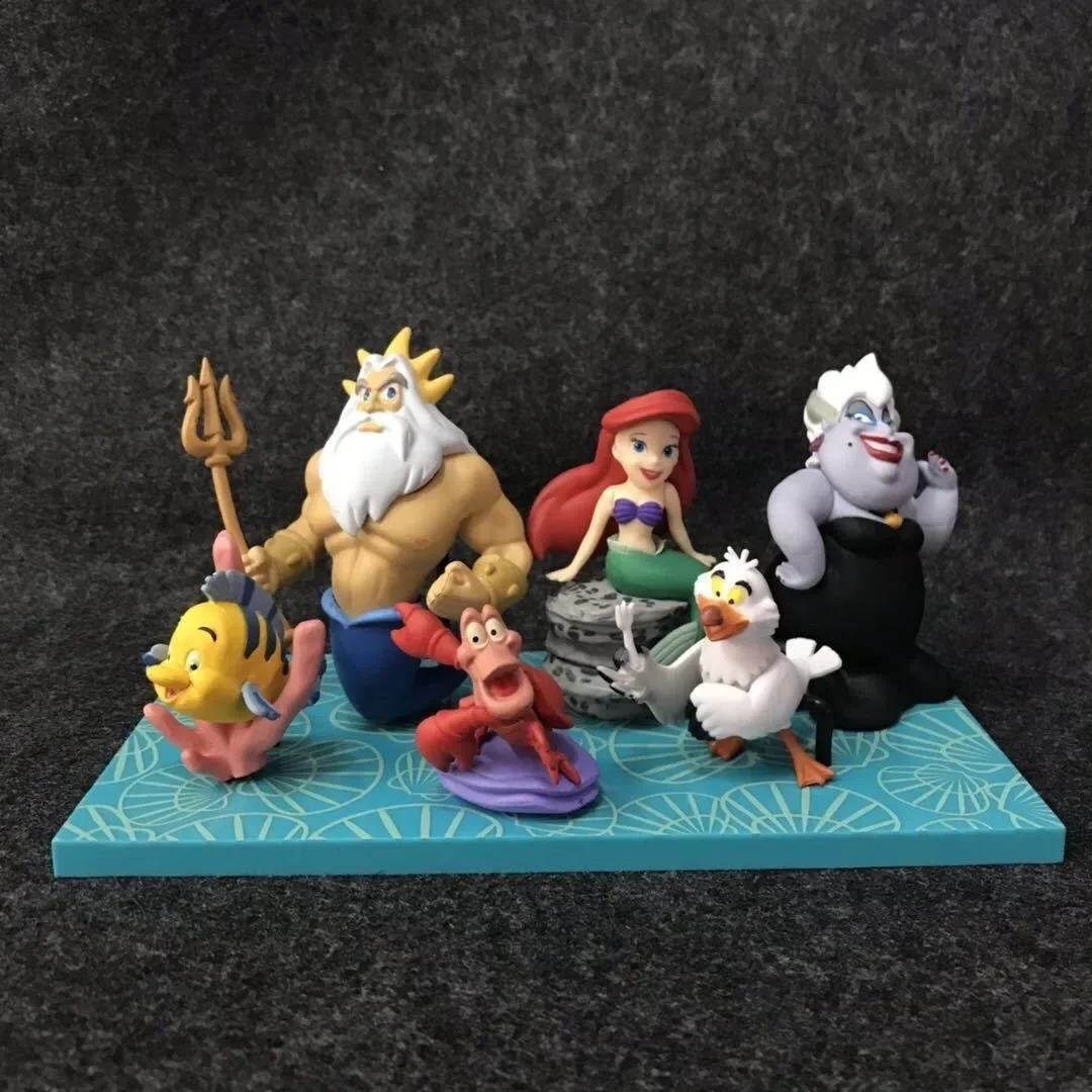 

6 Pcs/Set Disney Pvc Snow White Action Figures Cute Cartoon Mini Princess Mermaid Toys Models Girls Gifts