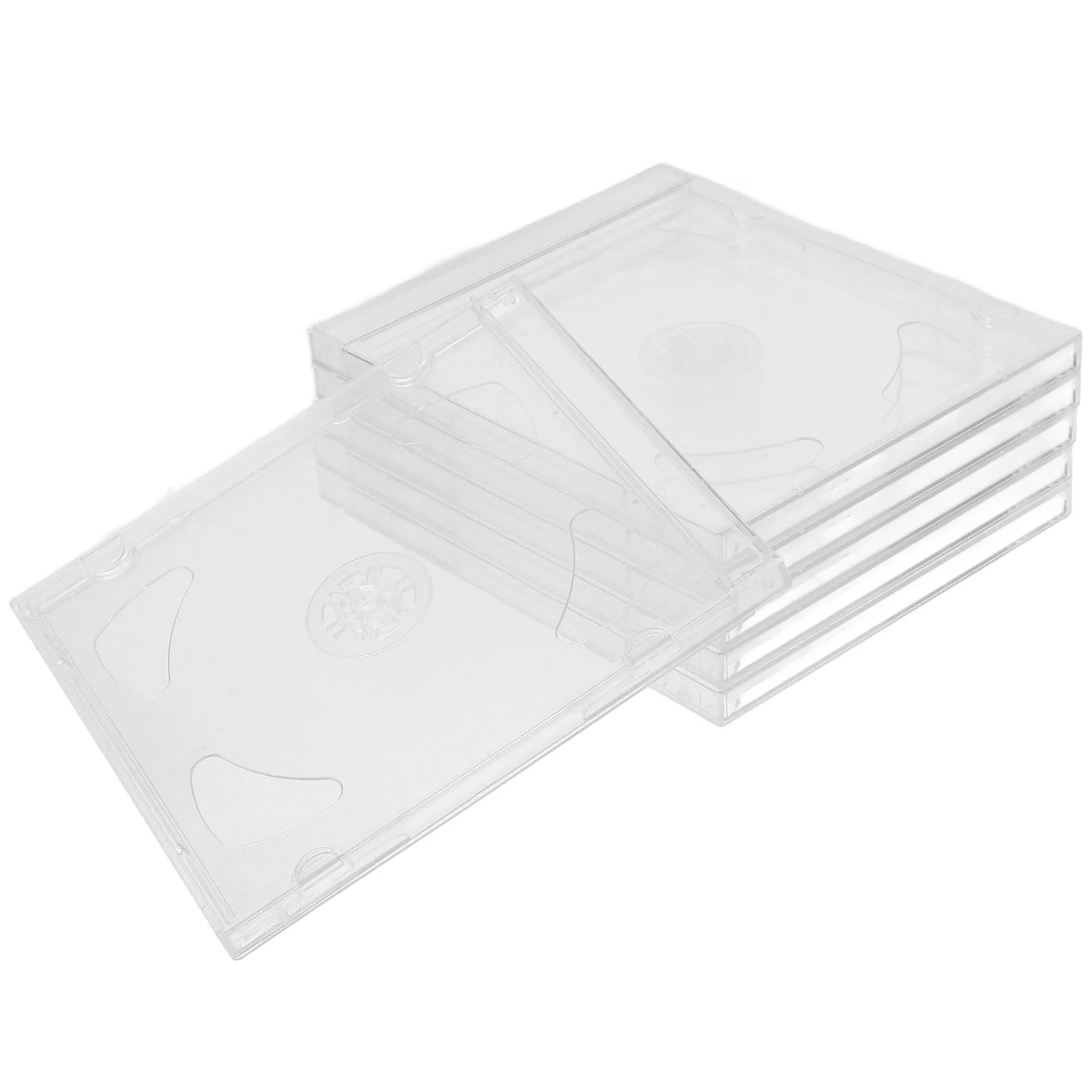 

6pcs Clear Cases - Transparent Jewel Display Boxes Jewel Cases with Slims Double Disc Storage Box for Home and Office Use