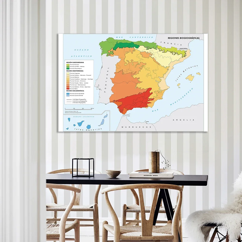 150*100 cm Mappa della Spagna (in spagnolo) Wall Art Poster Tela non tessuta Ufficio Soggiorno Decorazione della casa Materiale scolastico