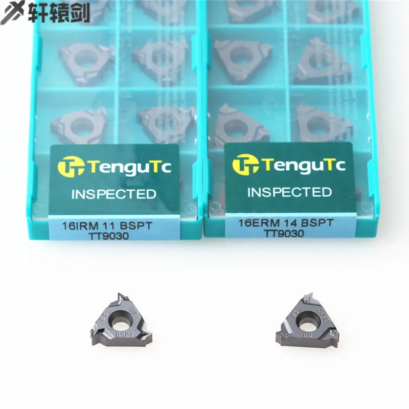 10 قطعة 16ERM 16IRM 16ER 11 14 19 BSPT TT9030 تحول أداة الآلات CNC كربيد إدراج موضوع