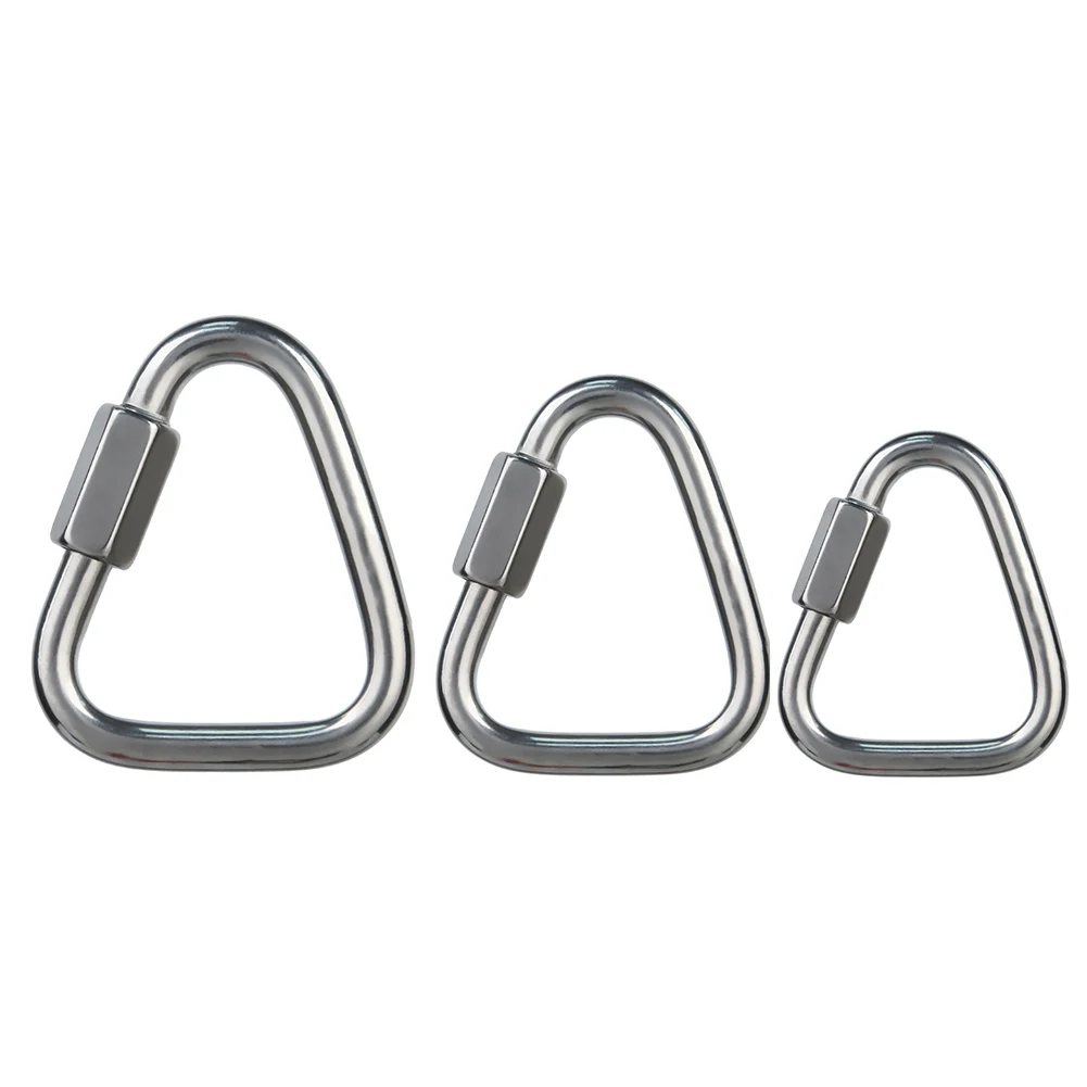 Brand New Triangle Carabiner Buckle Connection Lock Fast Hook Parts Replacement Safety Stainless Steel Accessories