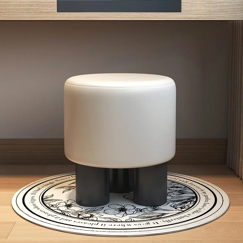 Light luxury premium makeup stool dressing chair girls bedroom French cream style dresser stool manicure chair minimalist