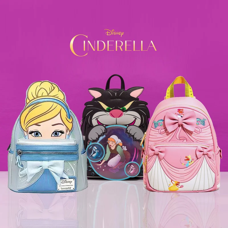 Authentic Disney Cinderella Princess Backpack Cinderella Cosplay Bag Collector\'S Edition Backpack Give Girls Surprise Gifts