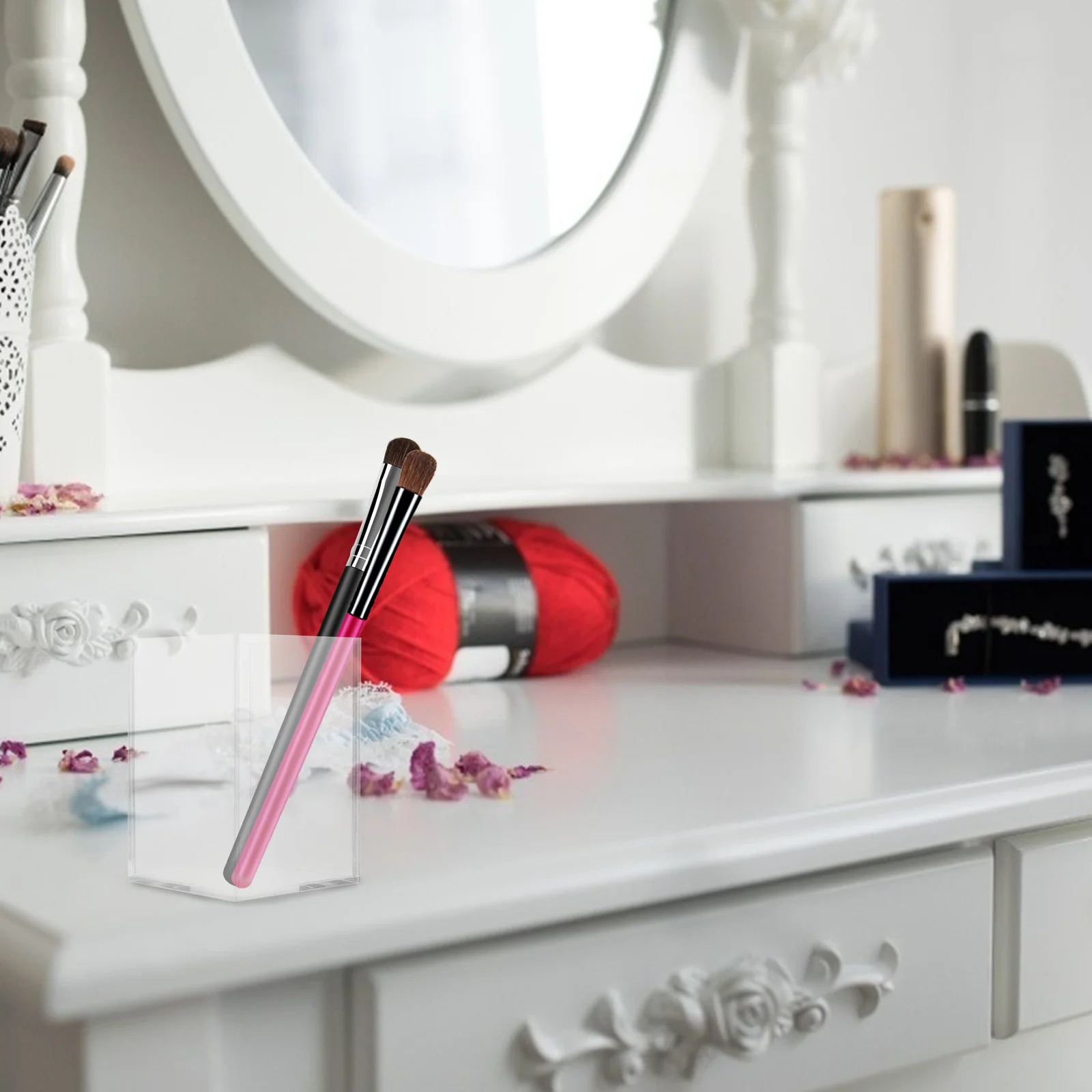 2 stuks acryl pen organizer desktop briefpapier houder make-up borstel opslag container potlood houder bureau organizer