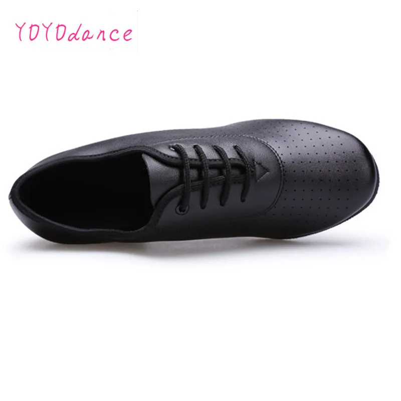 Zapatos de baile de salón para mujer, calzado para profesores de charol de 5cm, tacón medio, para chicas, Tango, latino, rojo y negro