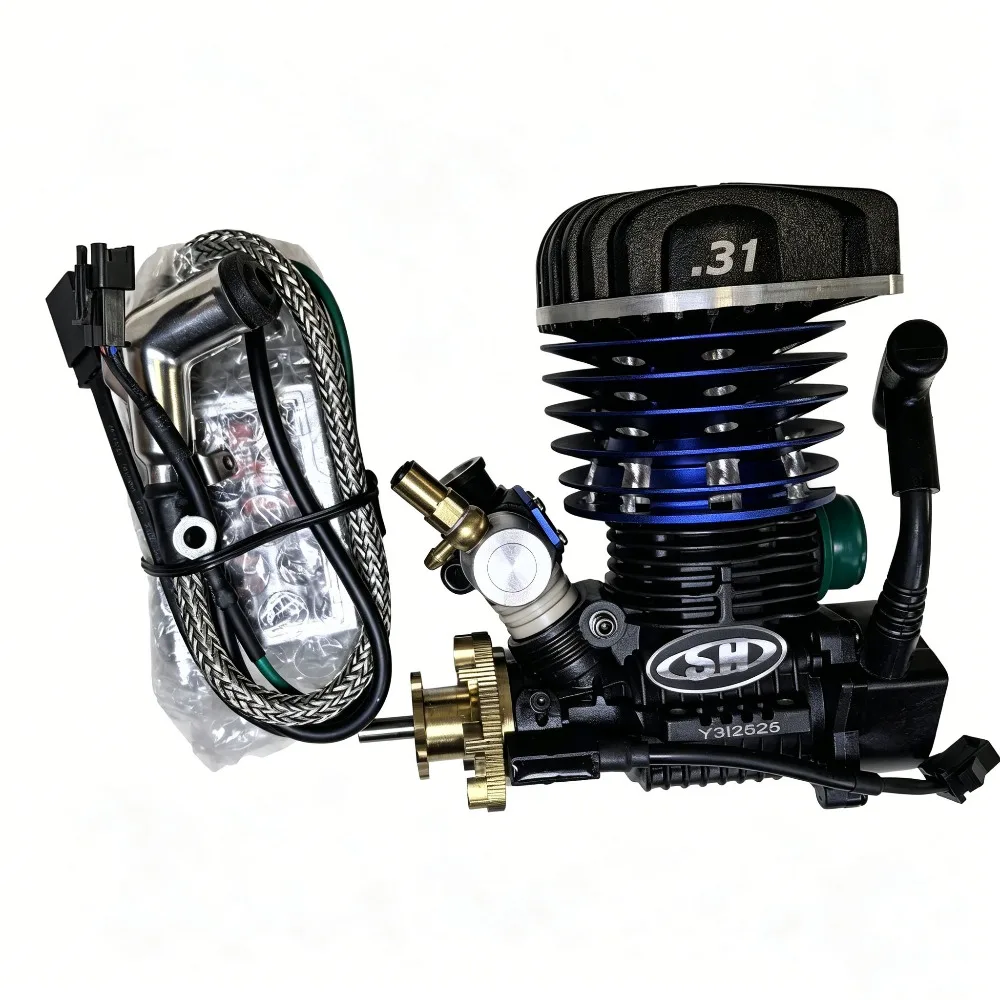 SH31 5.1CC 2.2hp Gas version Engine with CDI Suitable for RC Off-road Vehicles and Remote Control Truck Model Engine Pull-start