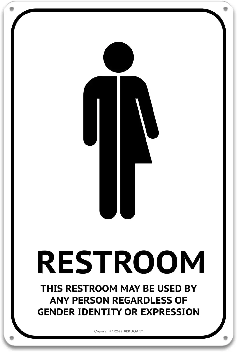 Funny All Gender Restroom Sign - Metal Sign for Bathroom - Work house signs Bathroom sign - Transgender Bathroom Sign - LGB sign