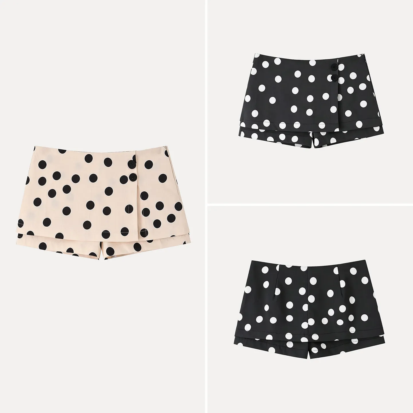 Fashionable Polka Dot  Skirt Pants Women's Summer Clothing Multi-Color Retro Slimming Bodycon Short Length Zadata Brand