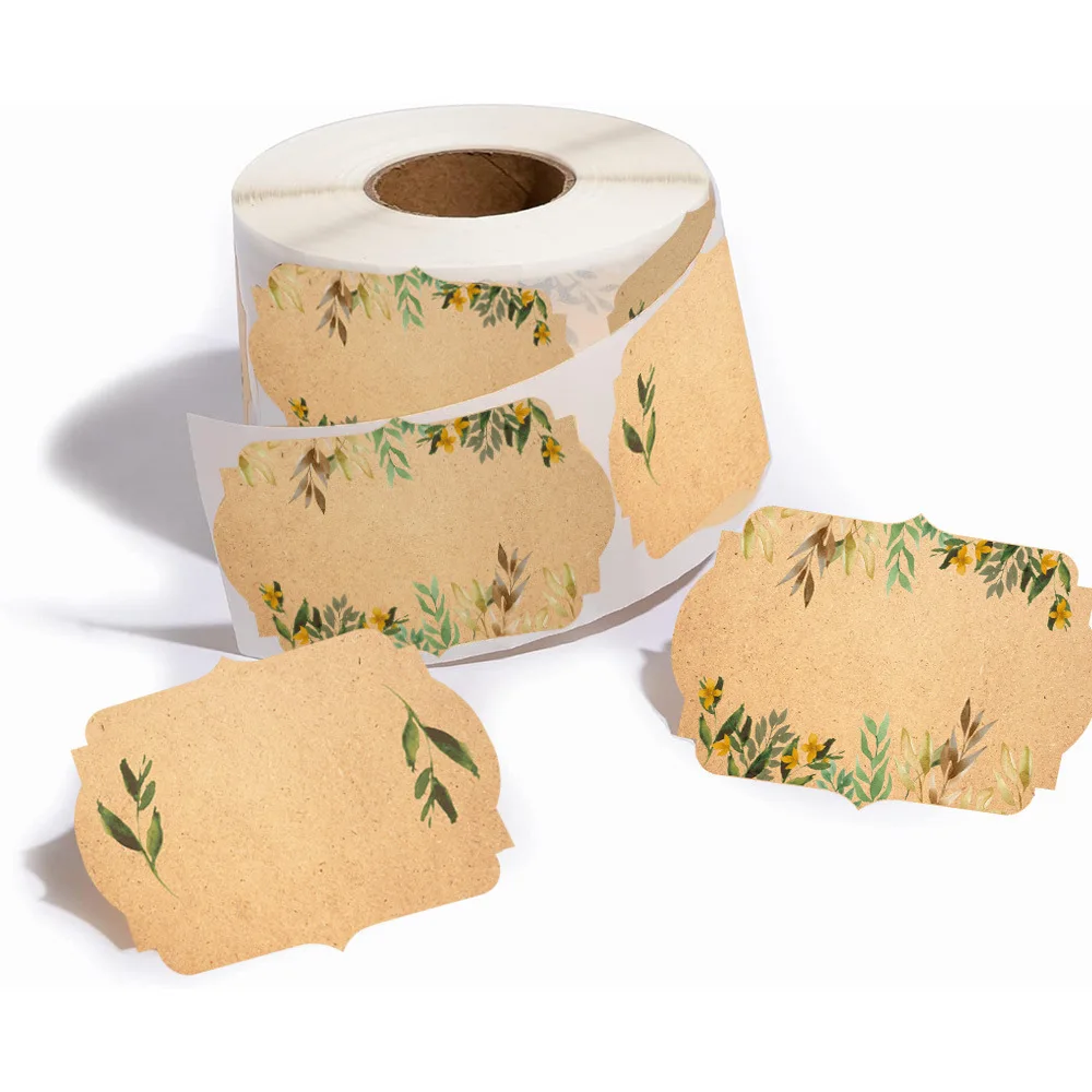 200 шт./рулон этикеток для банок из крафт-бумаги-пустые консервные наклейки для банок Мейсона, меда, специй-подарочная упаковка ручной работы своими руками