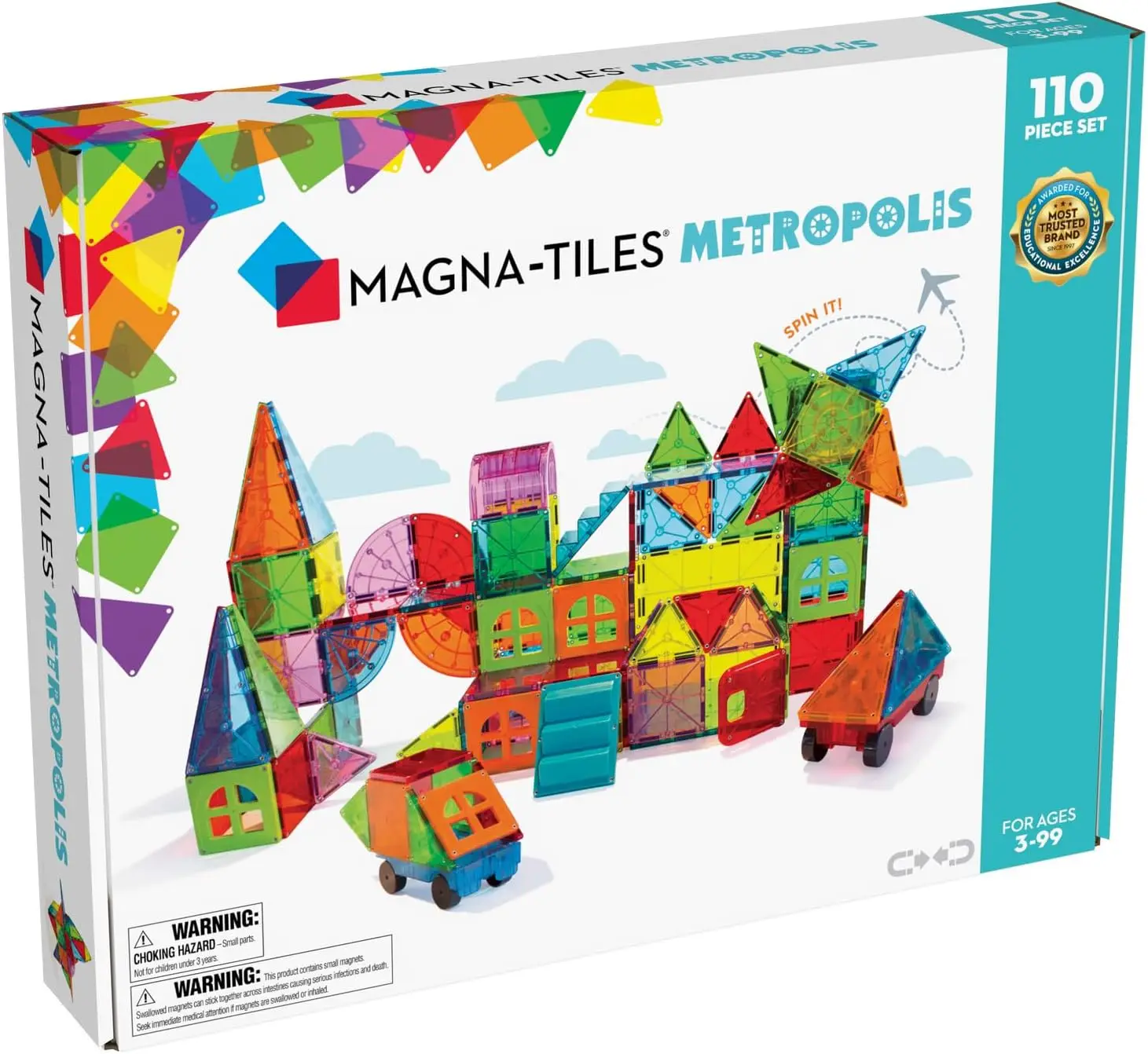 

Metropolis 110-Piece Magnetic Construction Set, Magnetic Building Brand