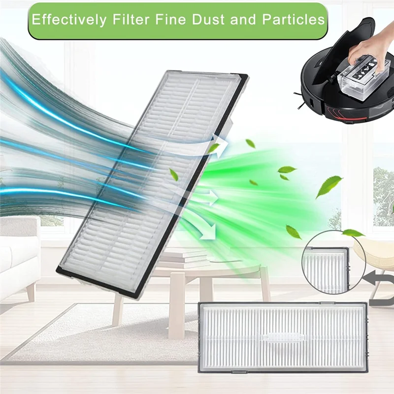 

A42F Compatible For Roborock Q8 Max, Q8 Max+, Q5 Pro,Replacement Parts Accessories Main Side Brush Hepa Filter Mop Dust Bag