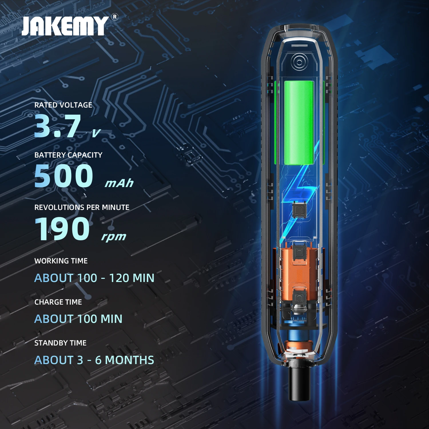 Jakemy 180in1 conjunto de chave de fenda elétrica sem fio de precisão, kit de reparo multifuncional de bits magnéticos para laptop/telefone/óculos