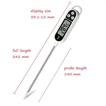 1Pc Digital Instant Read Meat Thermometer Kitchen Cooking Food Candy Thermometer for Oil…