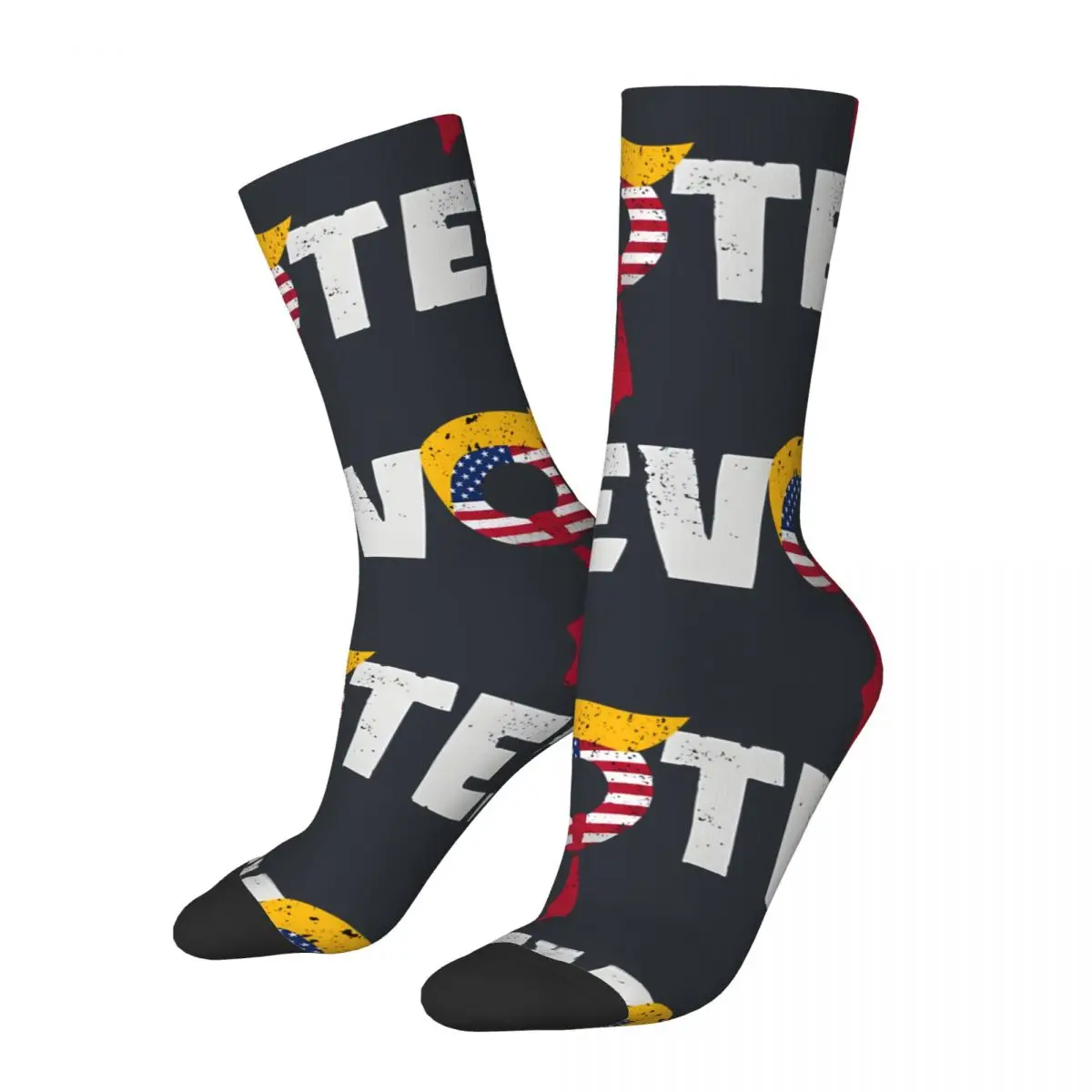 Vintage Wanted Donald Trump 2024 45 47 Take America Back Trump Girl Men's compression Socks Unisex trump girl Harajuku Crew Sock