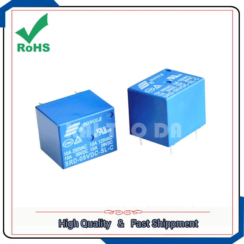 Relay SRD-05VDC-SL-C single pole double throw 5V 5-pin relay