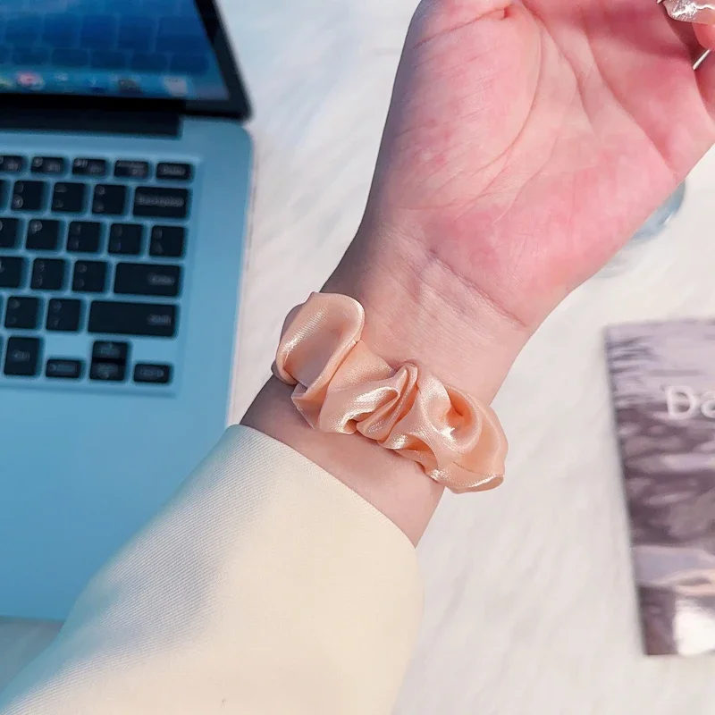 Cinturino per capelli in Chiffon per Apple Watch Serie 7 Correa 45mm 44mm 40 42 38 bracciale elastico per iWatch 9 8 Se 6 5 2 Ultra 49