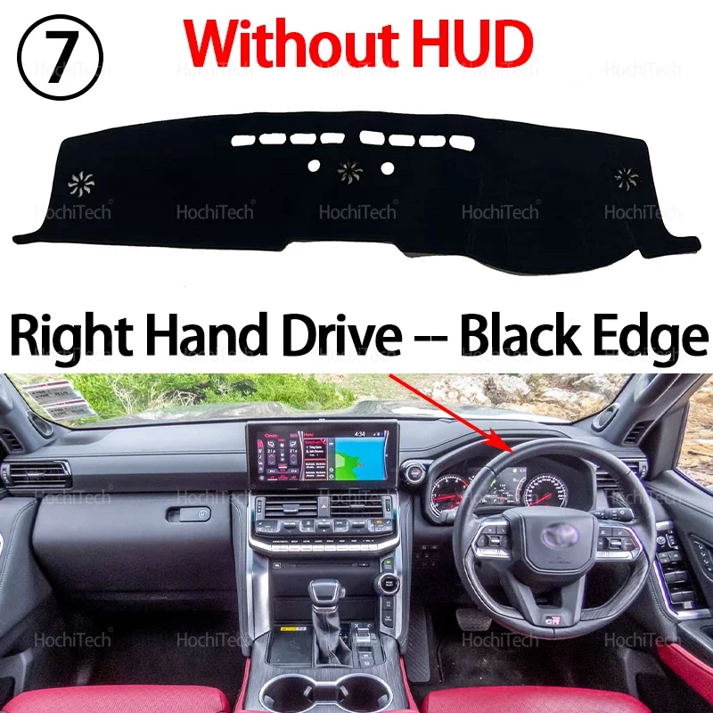 Auto Dashboard Abdeckung Vermeiden Licht Pad Instrument Plattform Abdeckung Matte Teppich Für Toyota Land Cruiser 300 LC300 ZX VX GR-S 2022-2025 – Detail 15