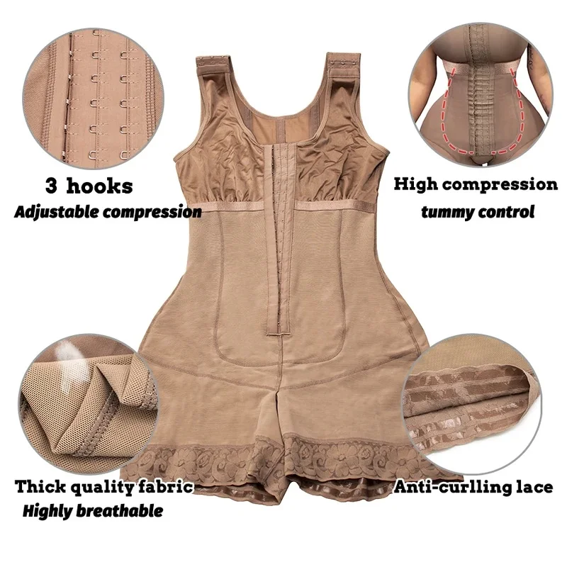 Girdles Shapers Fajas Colombian Corset Sculpting Body Sheath Slimming Bodysuit Tummy Reducing Shapewear Post Surgery Garment