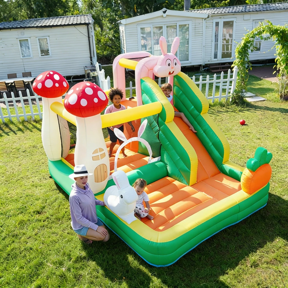 

Inflatable Bounce House Slide Combo Anti Slip Jumping Castle Kids Indoor Outdoor Backyard Play Small Bouncy Equipment Toy New