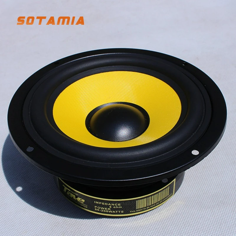 

SOTAMIA 1Pcs 5.5 Inch Midrange Speaker 8 Ohm 60-200W Rubber Edge HIFI Speaker Midrange Unit Center Surround Sound Accessories
